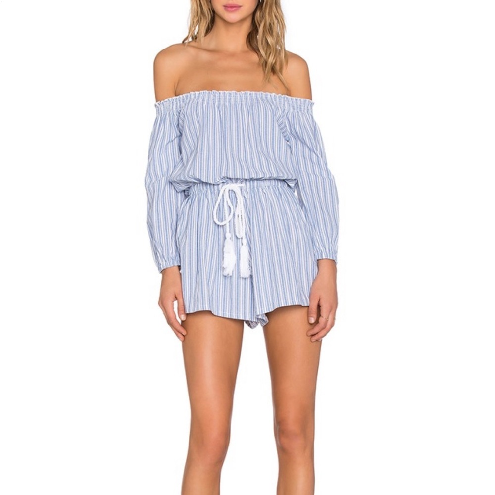 Tony Heart Ginger Off the Shoulder Romper